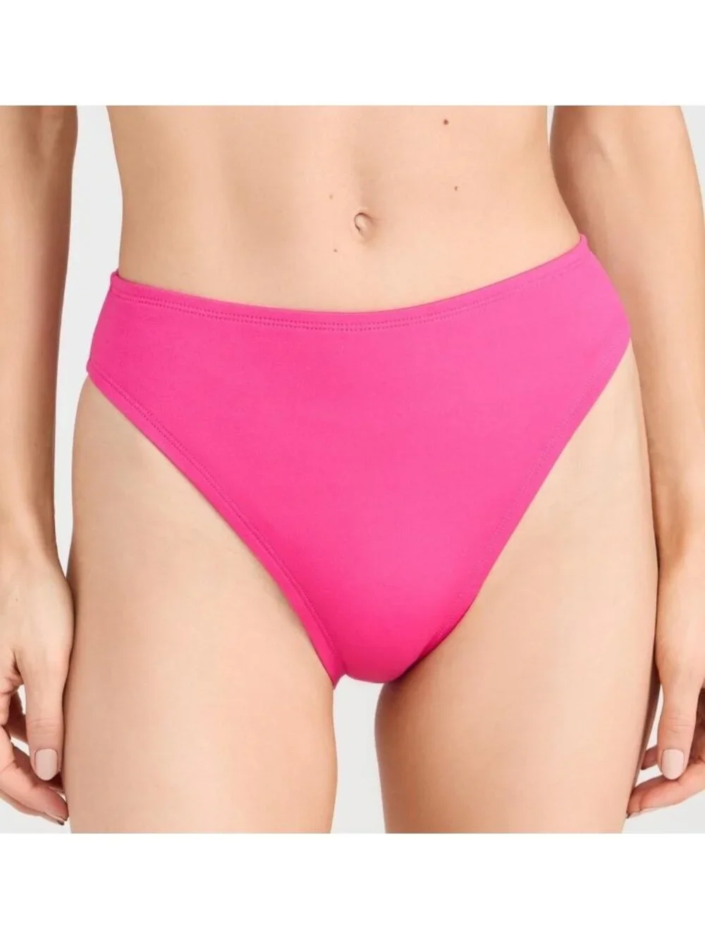 New Good American - S Good Waist‎  Cheeky Bikini Bottom In Pink Glow